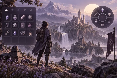Ilustração conceitual: Interface personalizada de jogo