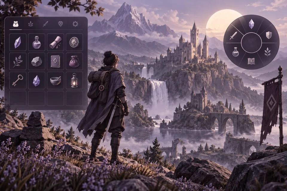 Ilustração conceitual: Interface personalizada de jogo