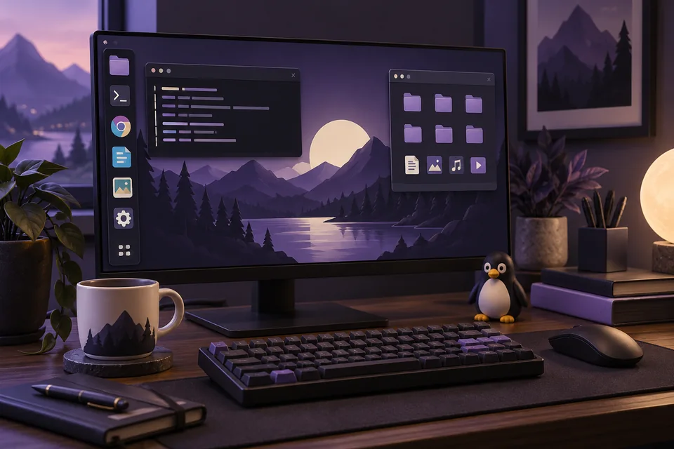 Ilustração conceitual: Linux com identidade própria