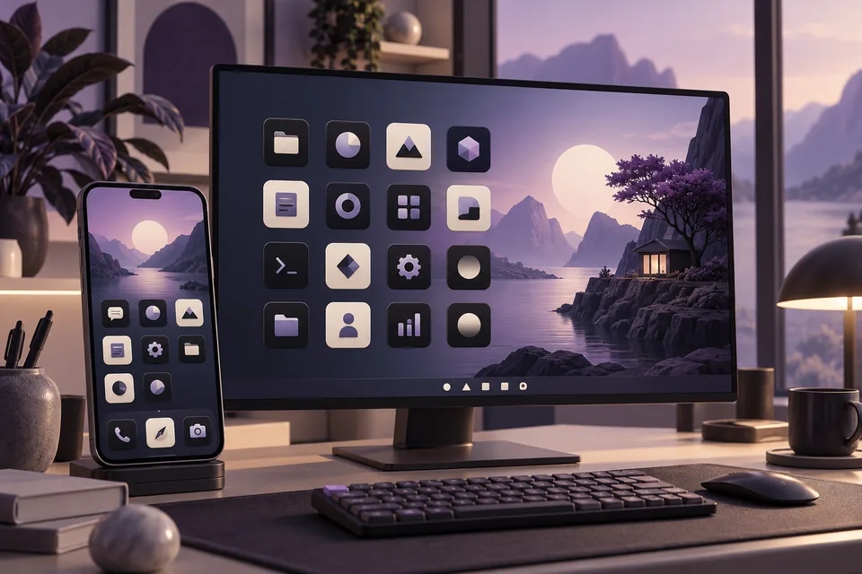 Ilustração conceitual: Launcher ou área de trabalho
